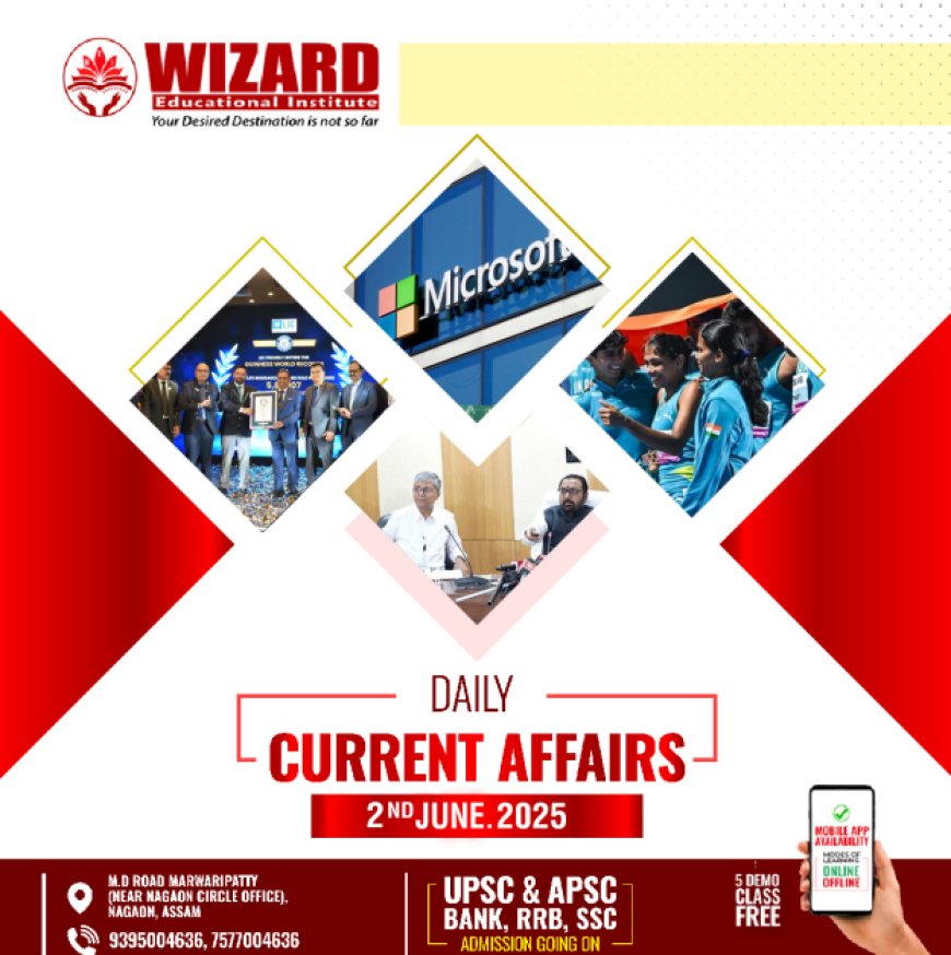 Current Affairs 2nd June