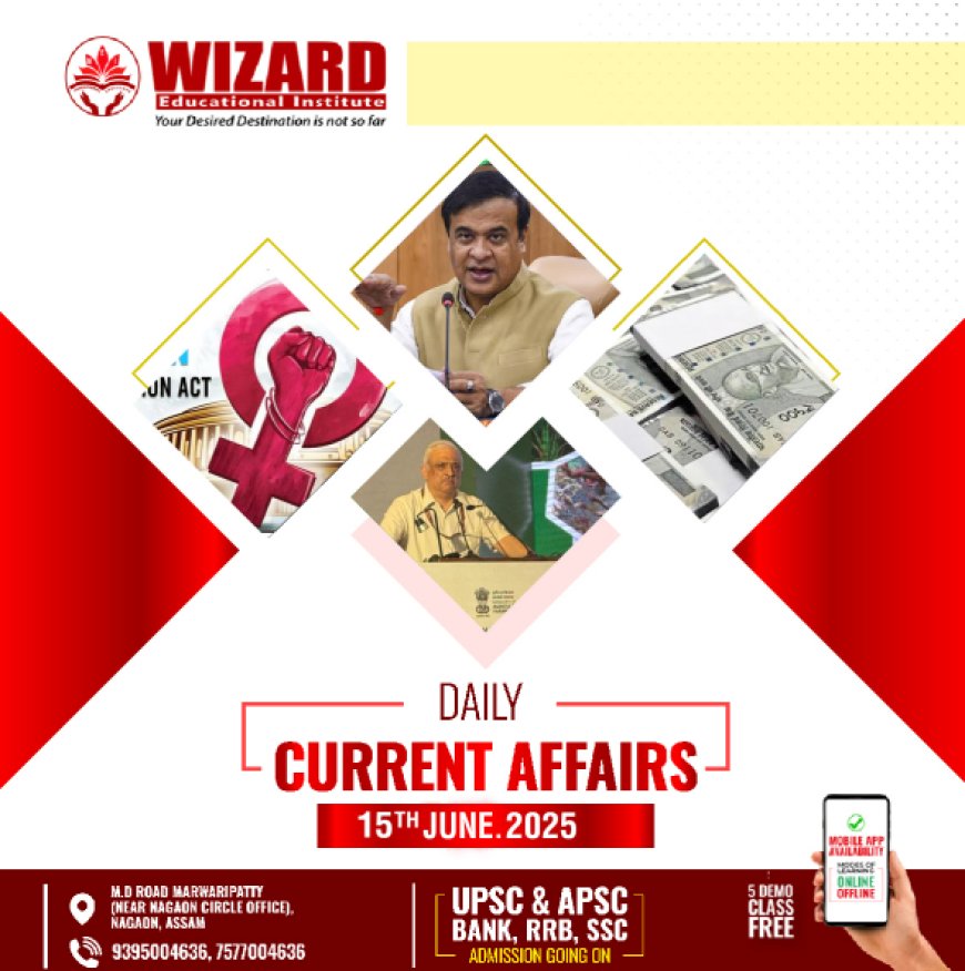 Current Affairs 15th June 2025